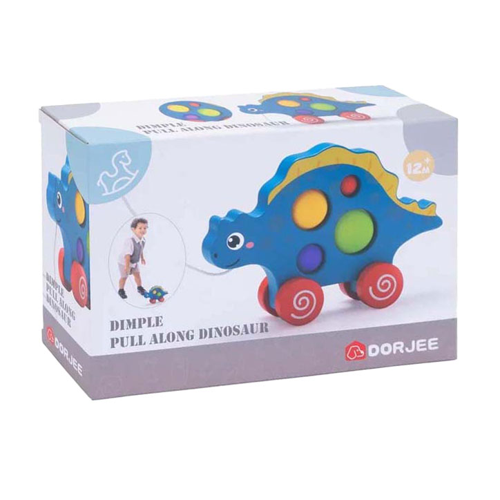 Figurine de dinosaure en bois à tirer