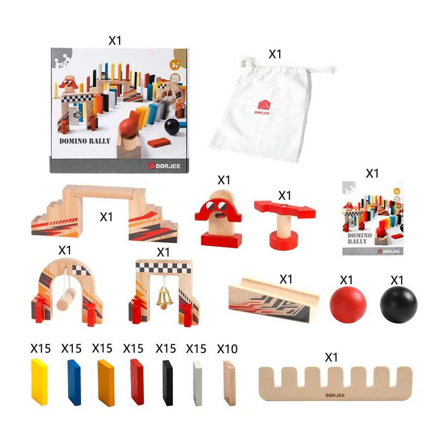 Houten Dominostenen, 115st.