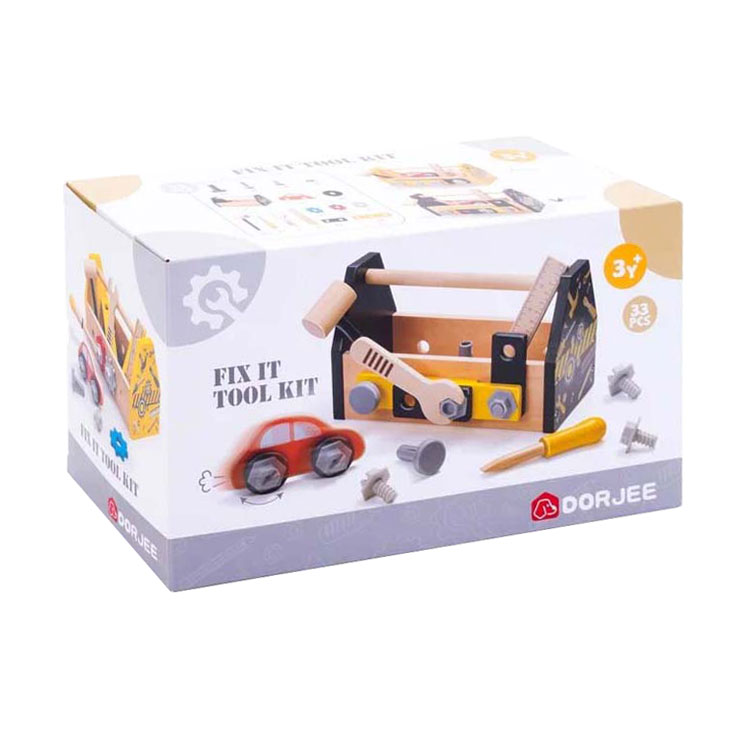 Houten Gereedschapskist Zwart, 33dlg