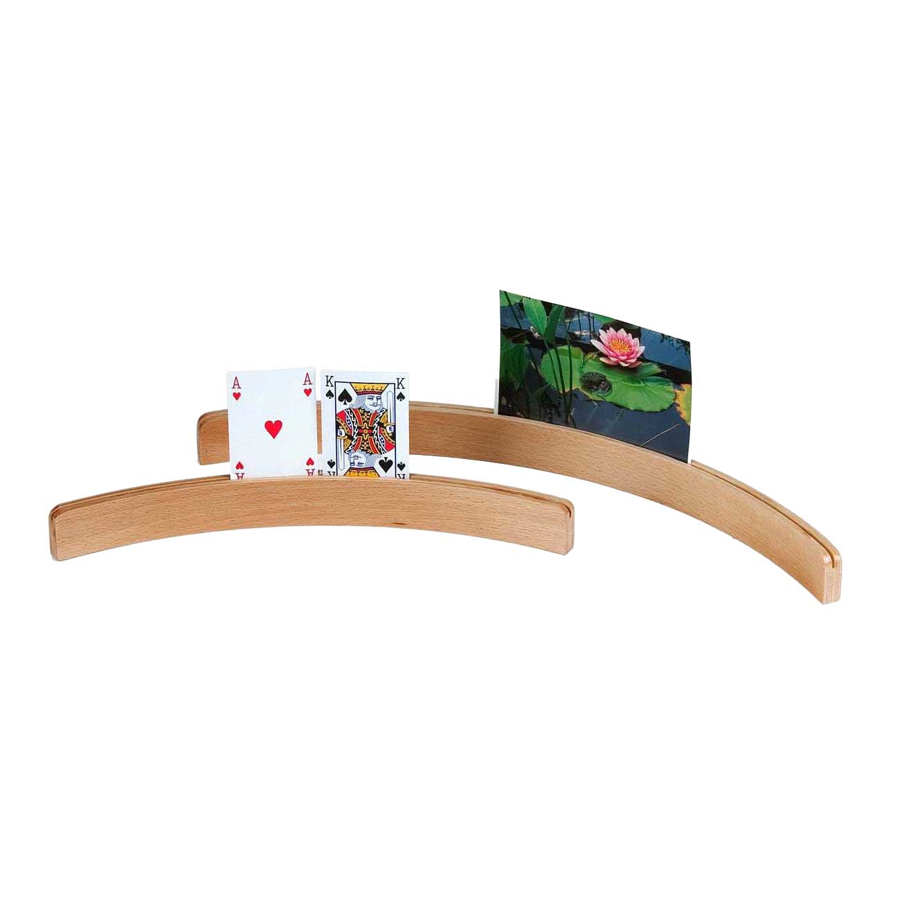 Porte-cartes en bois XL - 4 pièces
