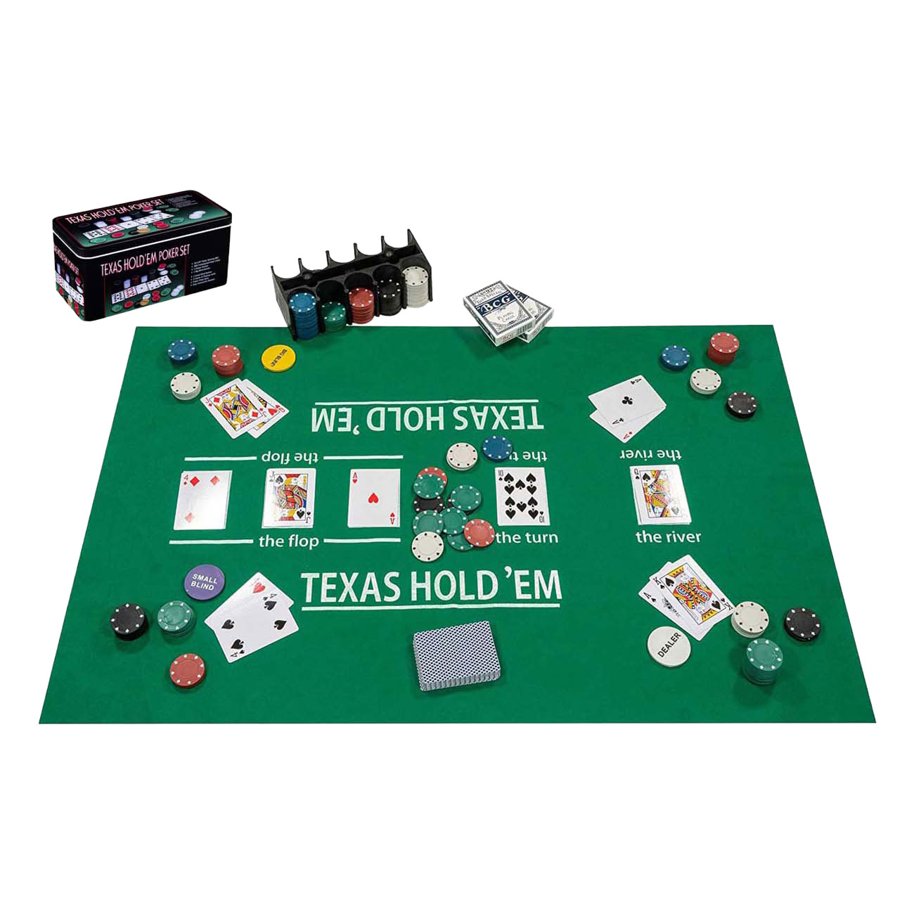 Pokerset Compleet met Kleed