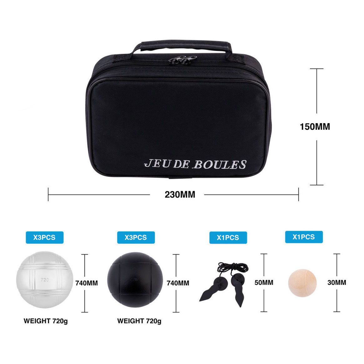 Jeu de Boules Set in Tas