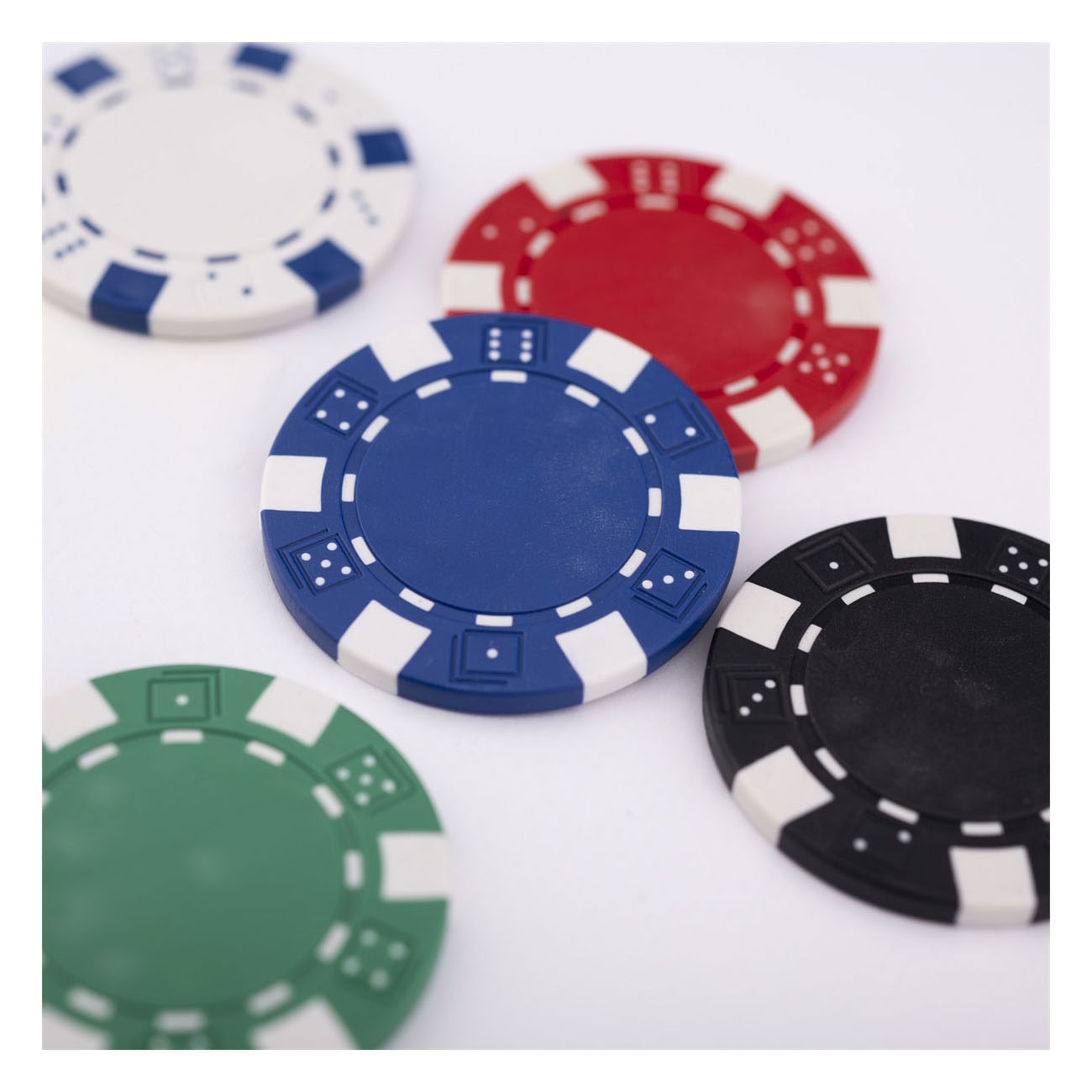 Pokerset in Zilveren Koffer - 500 chips 11,5gr.