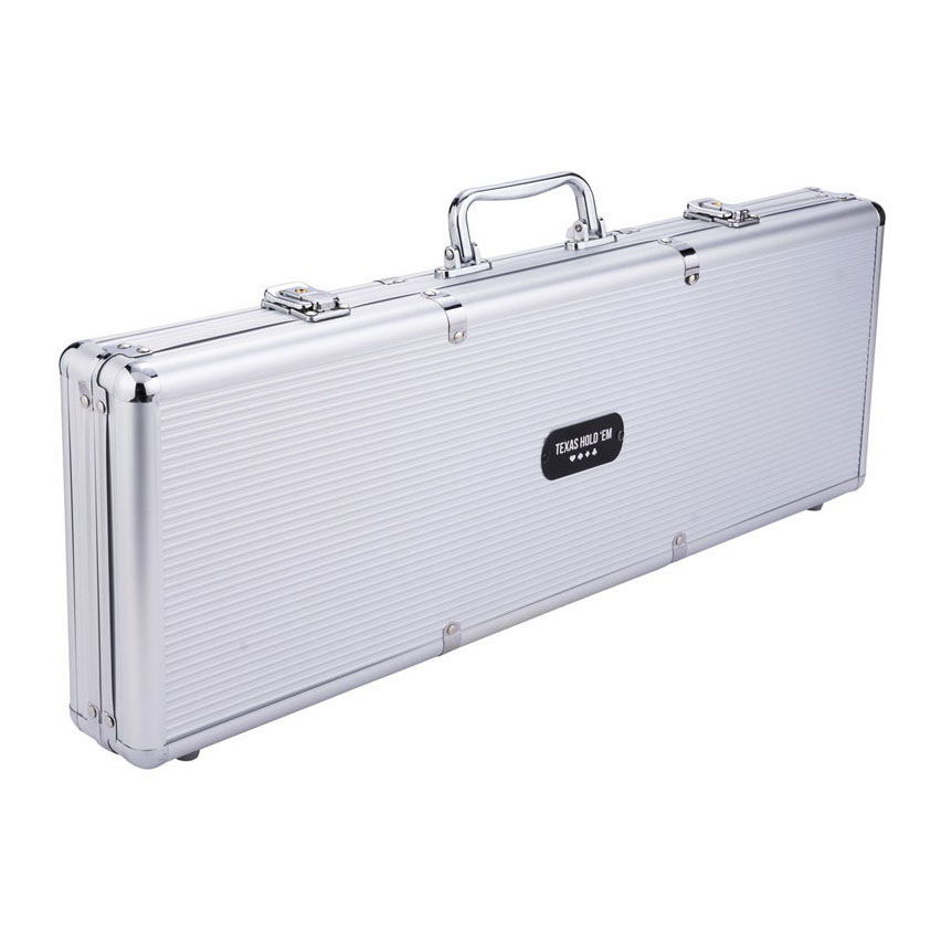 Pokerset in Zilveren Koffer - High Stake 500 chips 14gr.