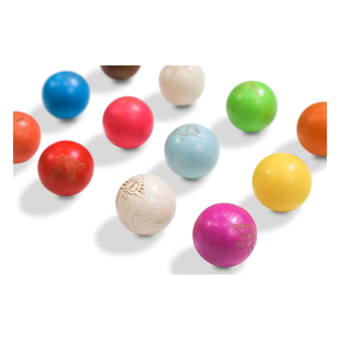 Jeu de Boules Buts 12 Houten Ballen - 30mm