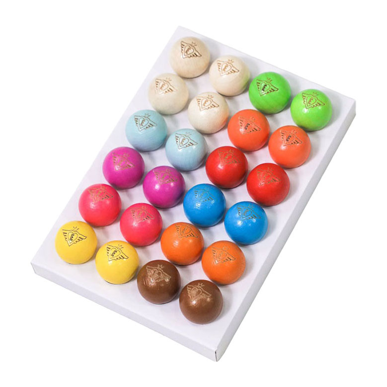 Jeu de Boules Buts 24 Houten Ballen - 30mm