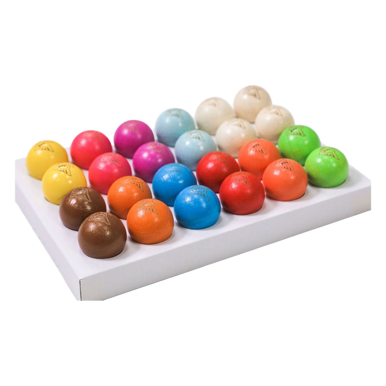 Jeu de Boules Buts 24 Houten Ballen - 30mm