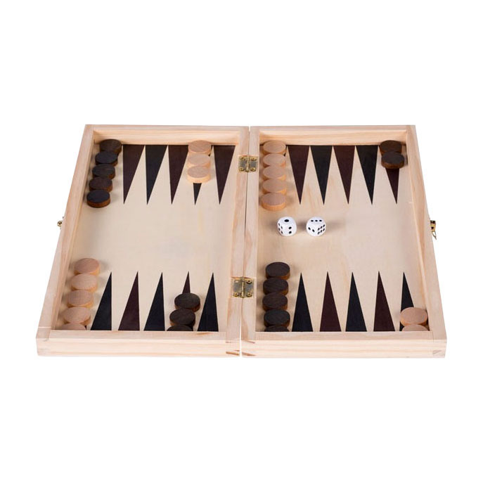 Houten Schaak en Backgammon Set