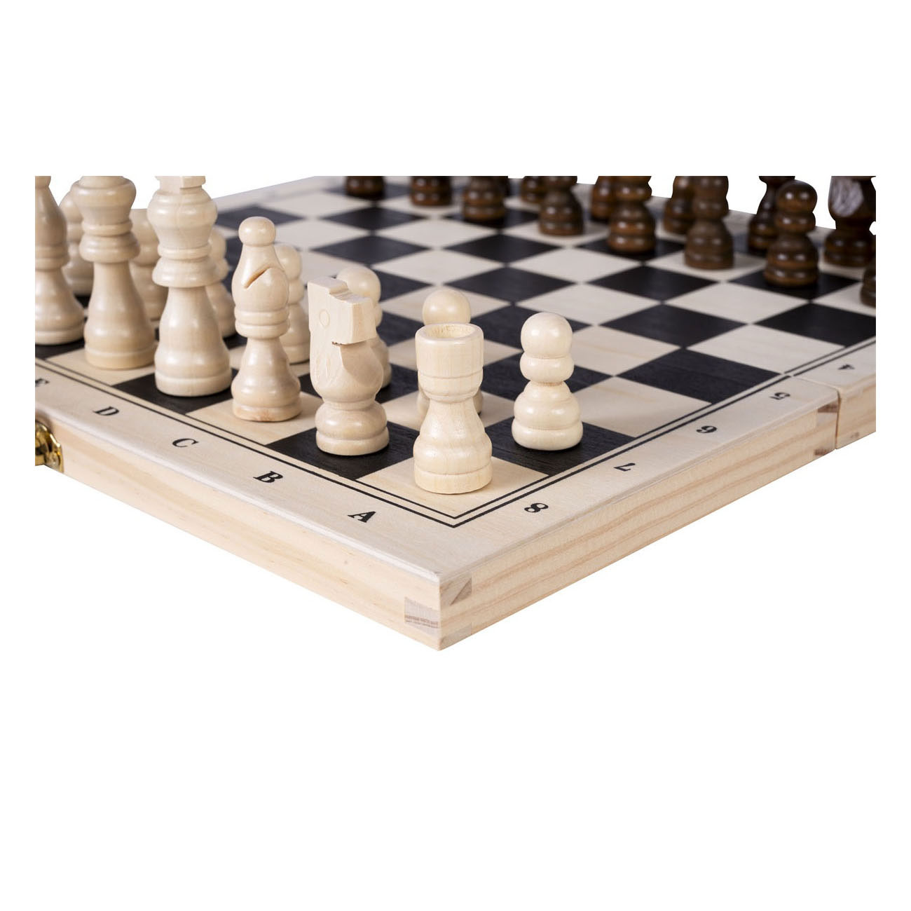 Houten Schaak en Backgammon Set