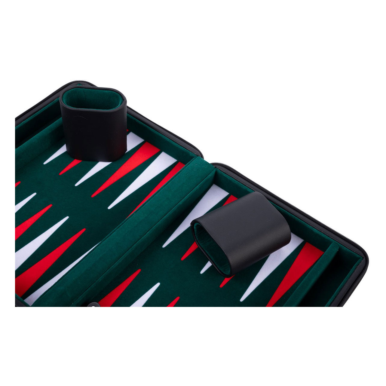 Backgammon Reisspel met Rits - Zwart