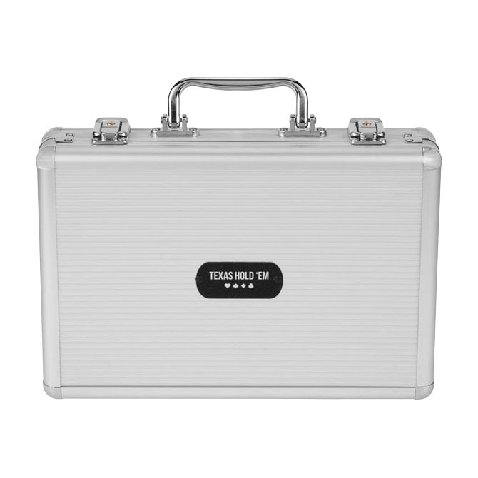 Pokerset in Zilveren Koffer - 200 Chips