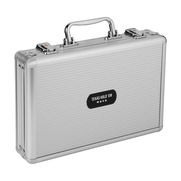 Pokerset in Zilveren Koffer - 200 Chips