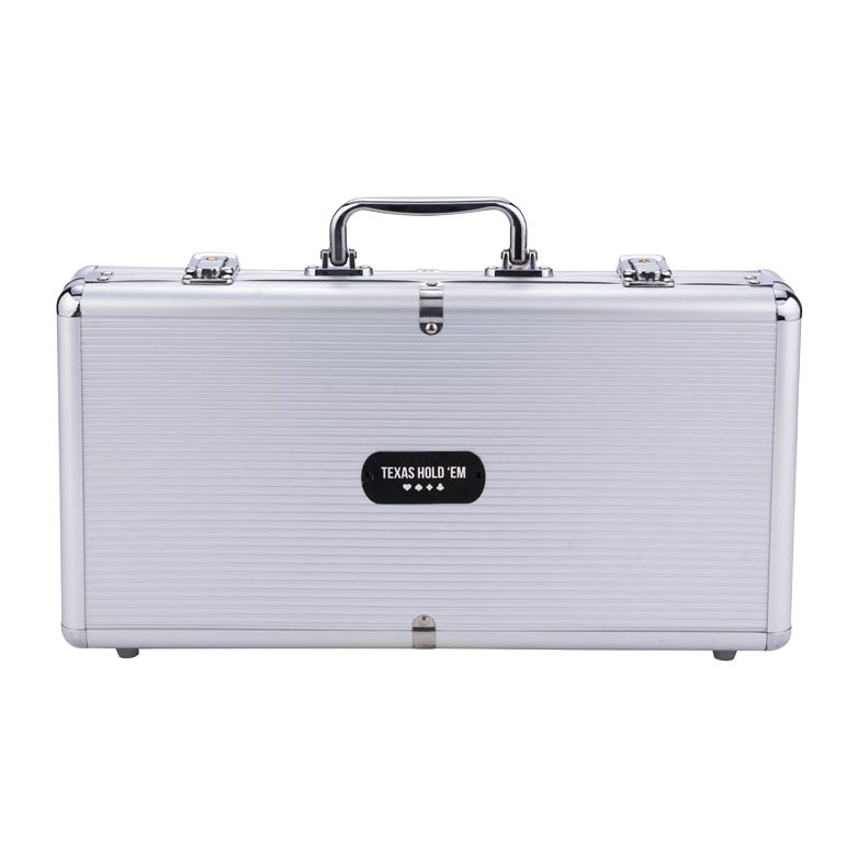 Pokerset in Zilveren Koffer - 300 Chips