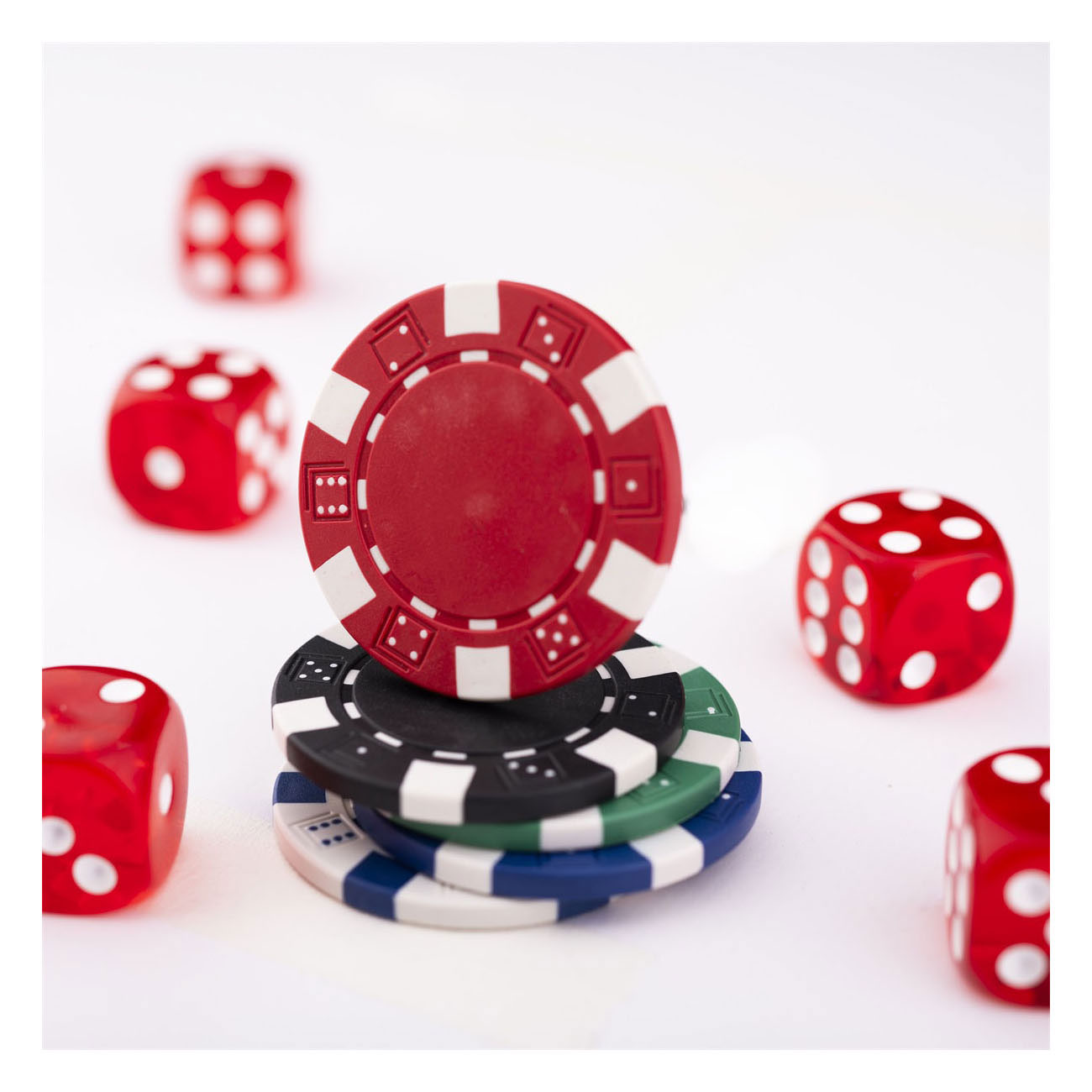 Pokerset in Zilveren Koffer - 300 Chips