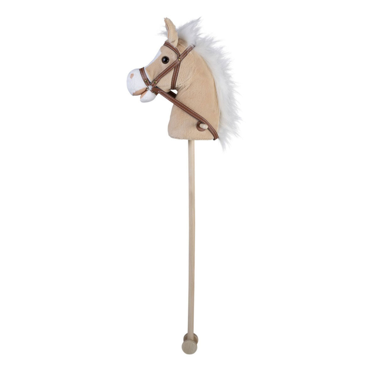 Houten Stokpaardje Beige - 95cm