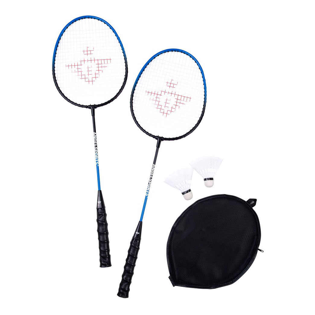 Ensemble de badminton - 2 volants et 2 raquettes