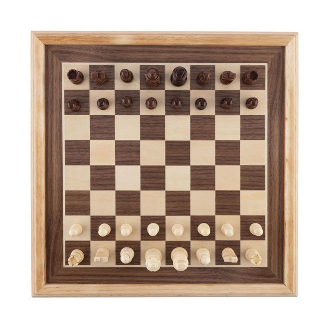 Échiquier de luxe en bois - 40x40cm