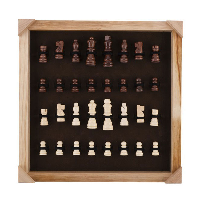 Échiquier de luxe en bois - 40x40cm