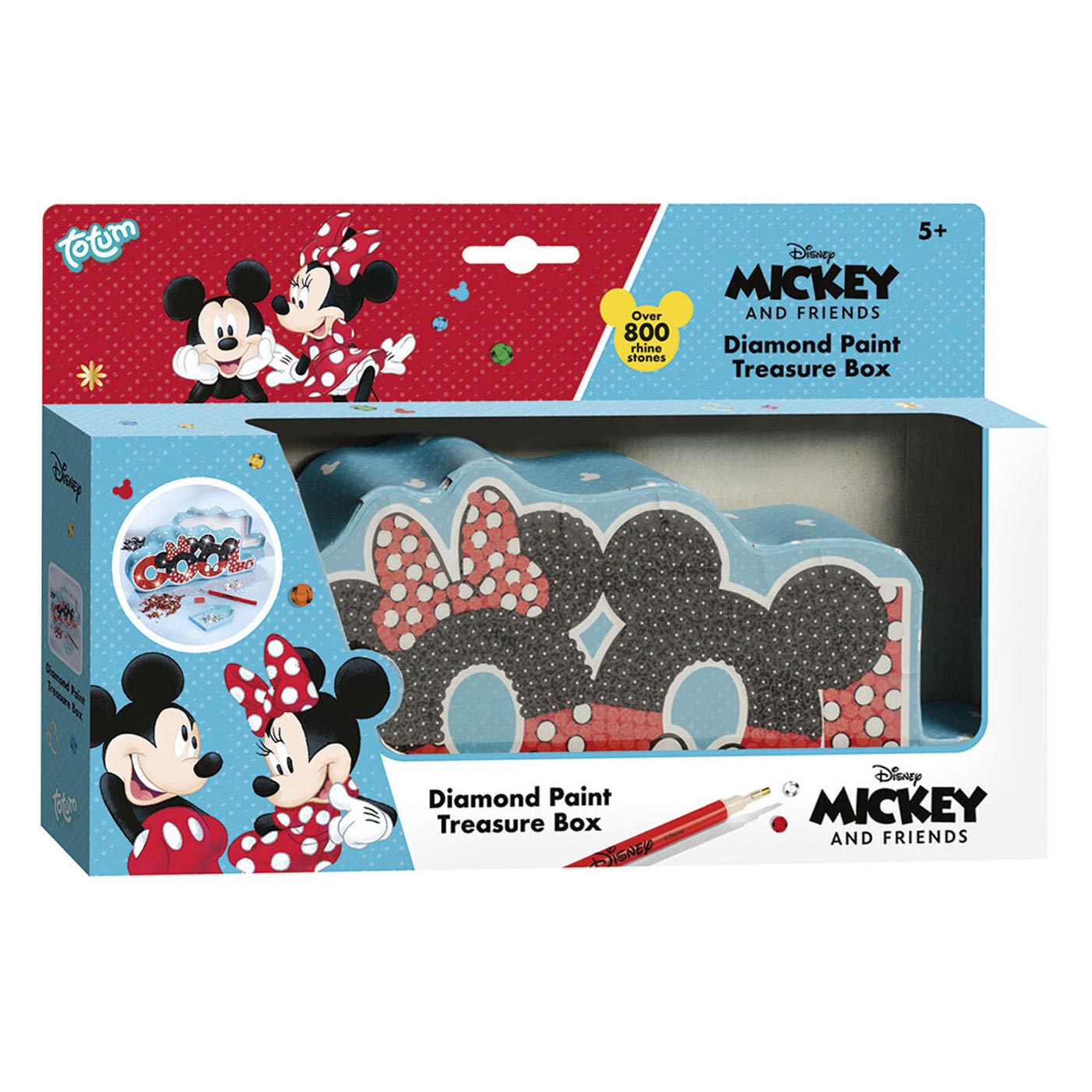 Totum Mickey Mouse - Boîte de rangement pour peinture au diamant