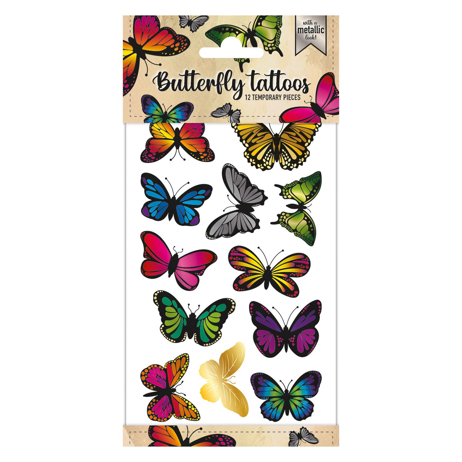 vermomming ik ben gelukkig Afleiding Metallic Tattoos - Vlinders online kopen? | Lobbes Speelgoed