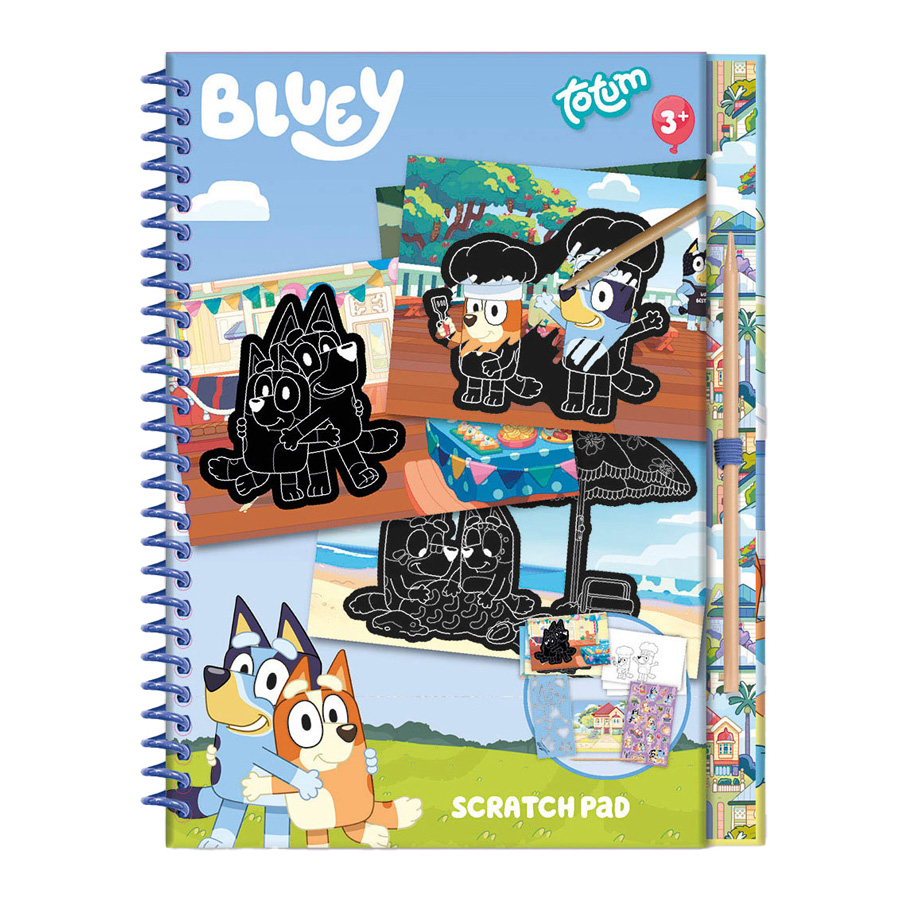 Totum Bluey Scratchboek met 10 Kraskaarten 