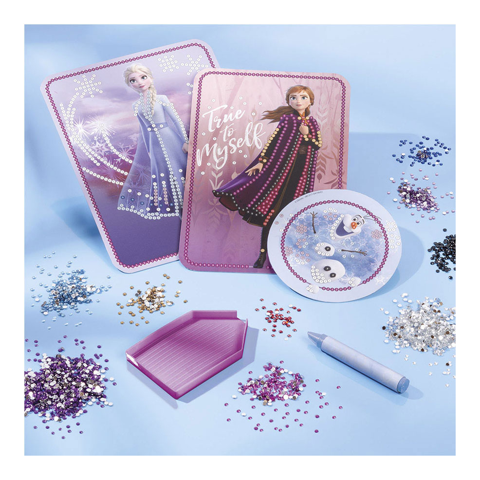 Totum 2-in-1-Bastelset „ Frozen “ mit Diamantmalerei und Armbandherstellung