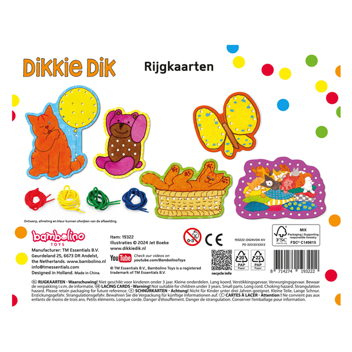 Jeu de cartes de laçage Dikkie Dik