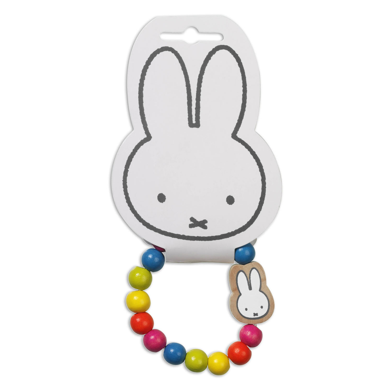 Bracelet en perles de bois Miffy