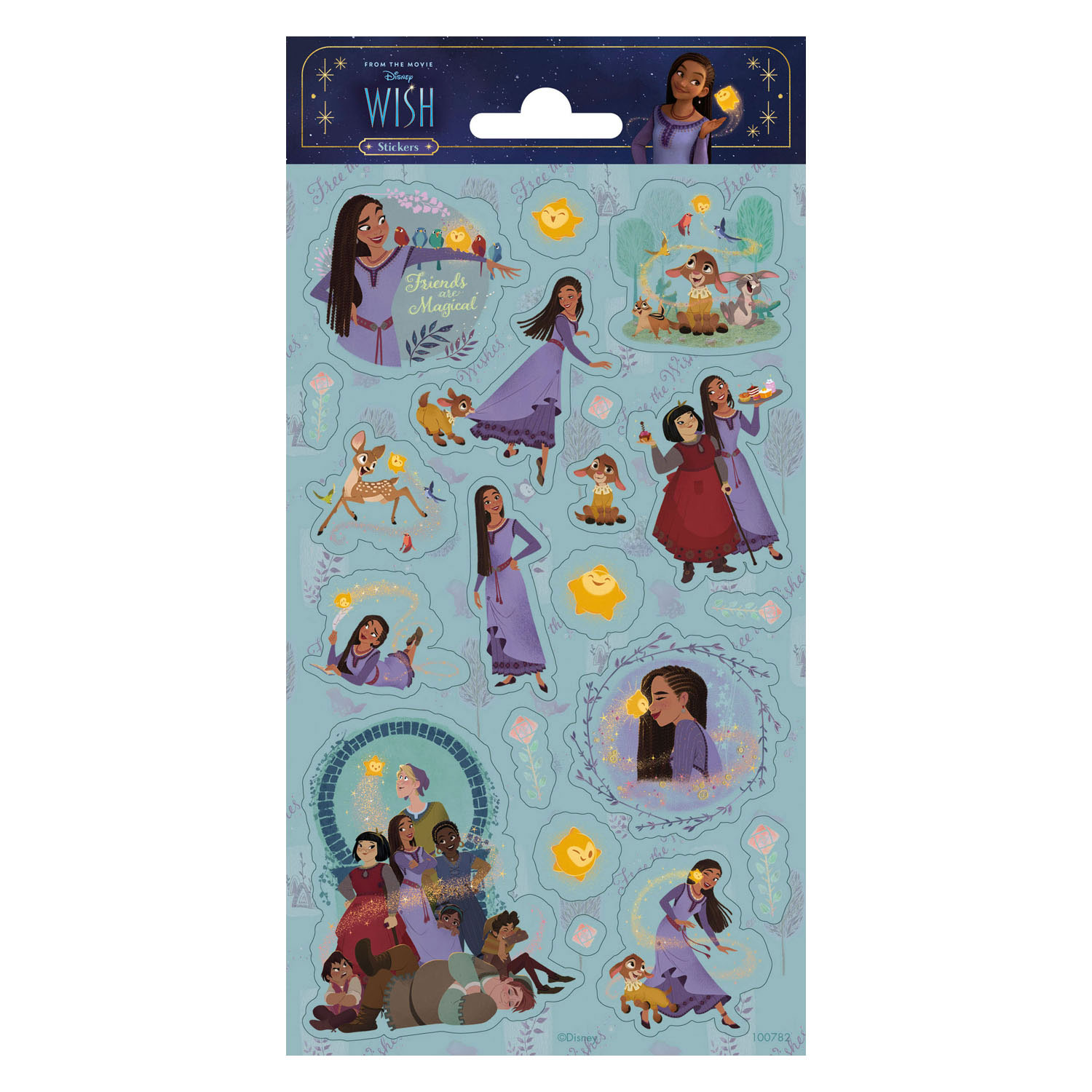 Feuille d'autocollants Glitter Disney Wish