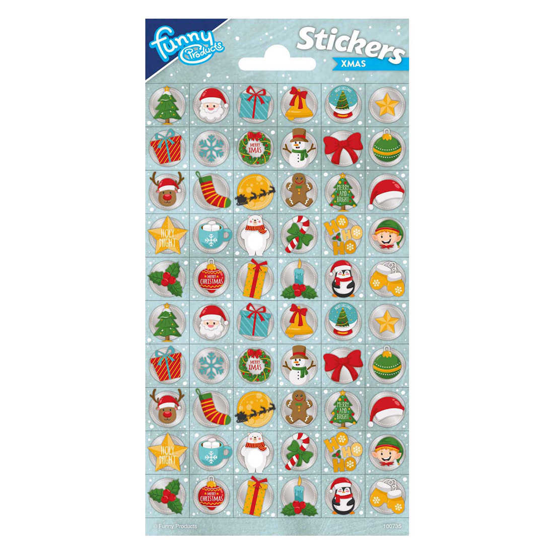 Stickervel Kerstmis