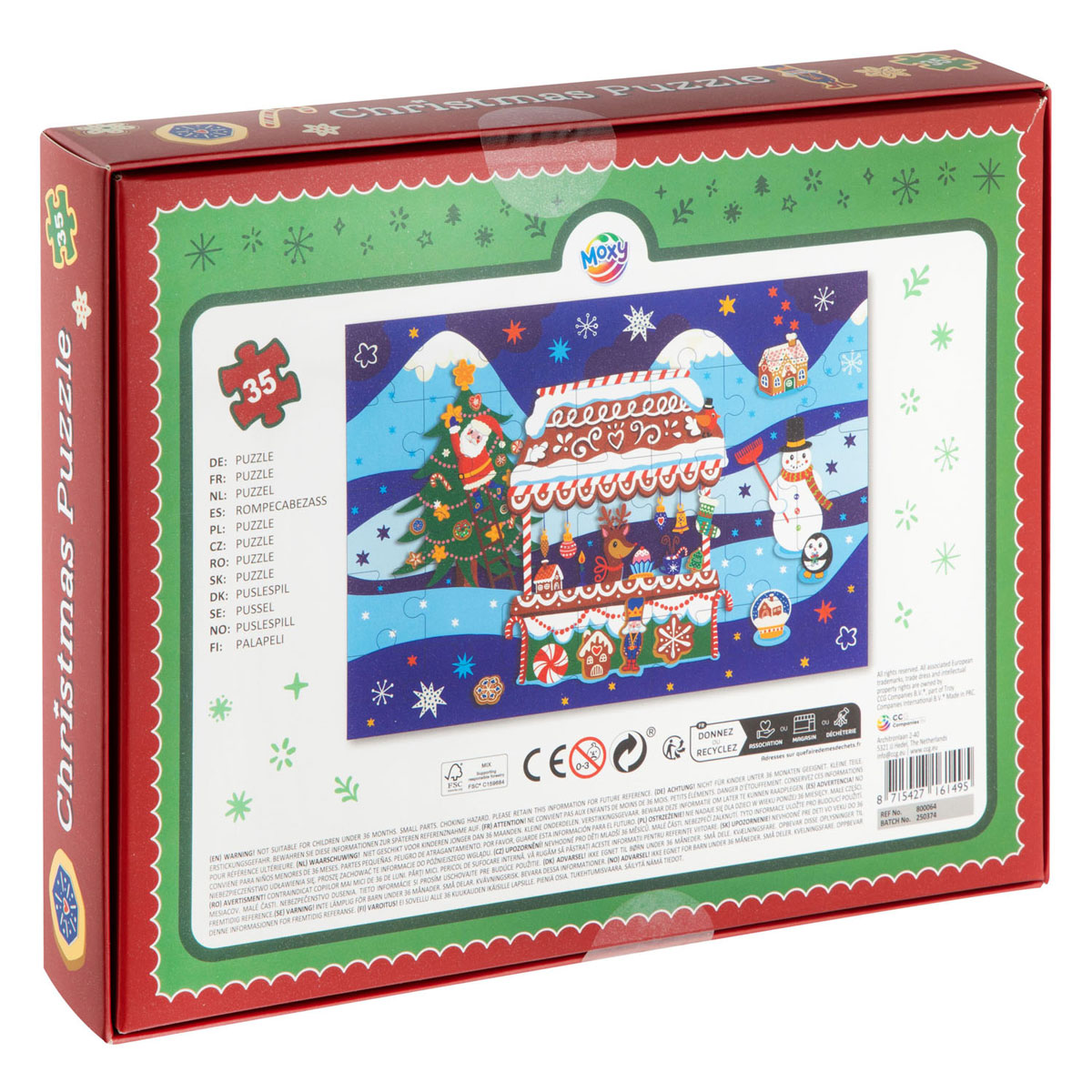 Puzzle de Noël 46x32cm - 35 pièces.