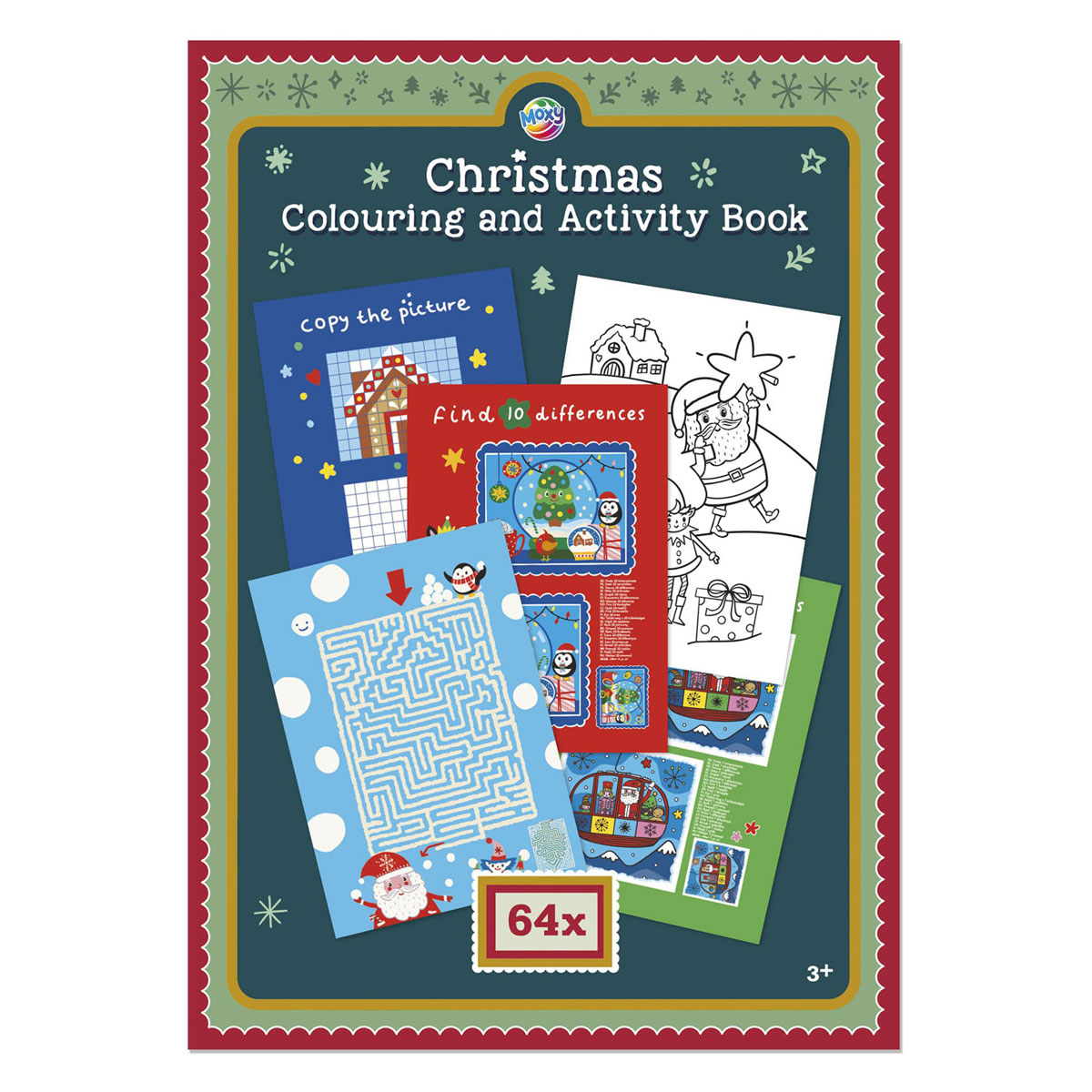 Livre de coloriage et d'activités de Noël - 64 pages