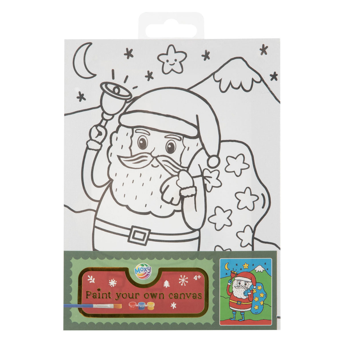 Peinture sur toile de Noël - Peinture et pinceau inclus