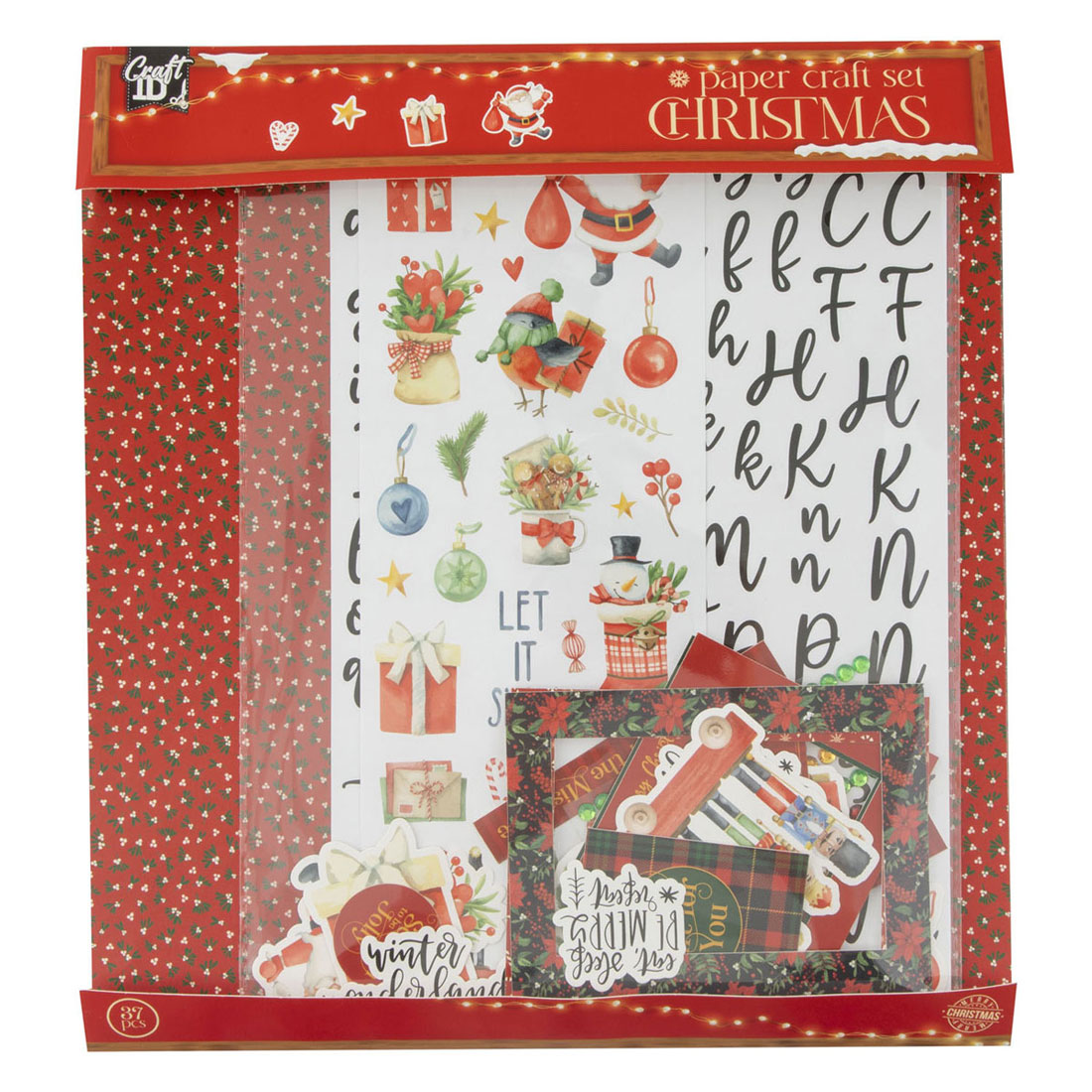 Kit de bricolage de Noël en papier - 37 pièces.