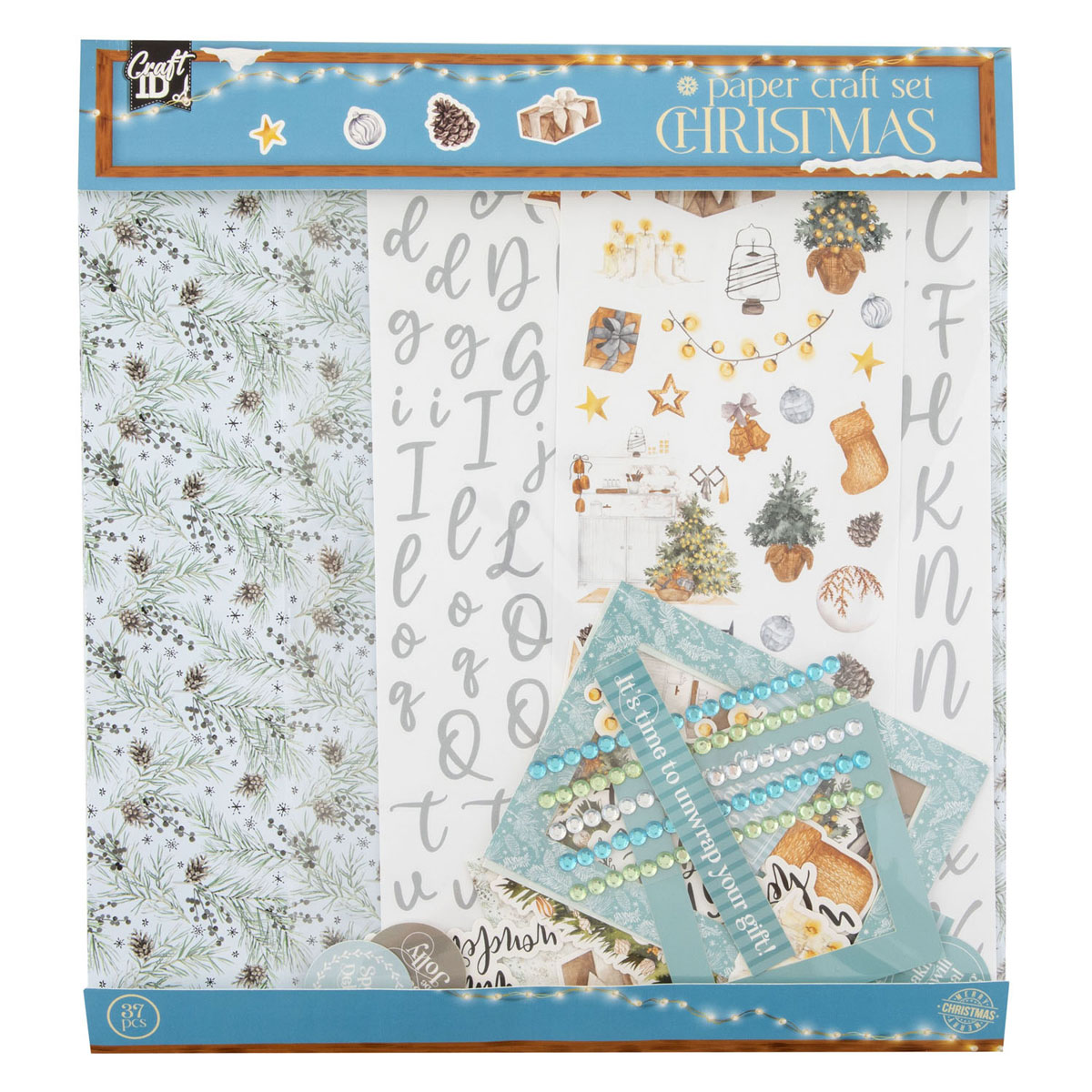 Kit de bricolage de Noël en papier - 37 pièces.