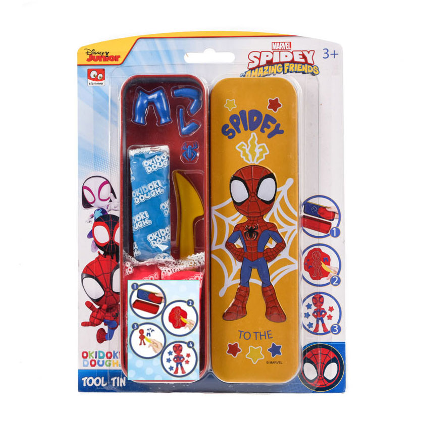 Boîte de rangement en argile Marvel Spidey OkiDoki 3D avec accessoires