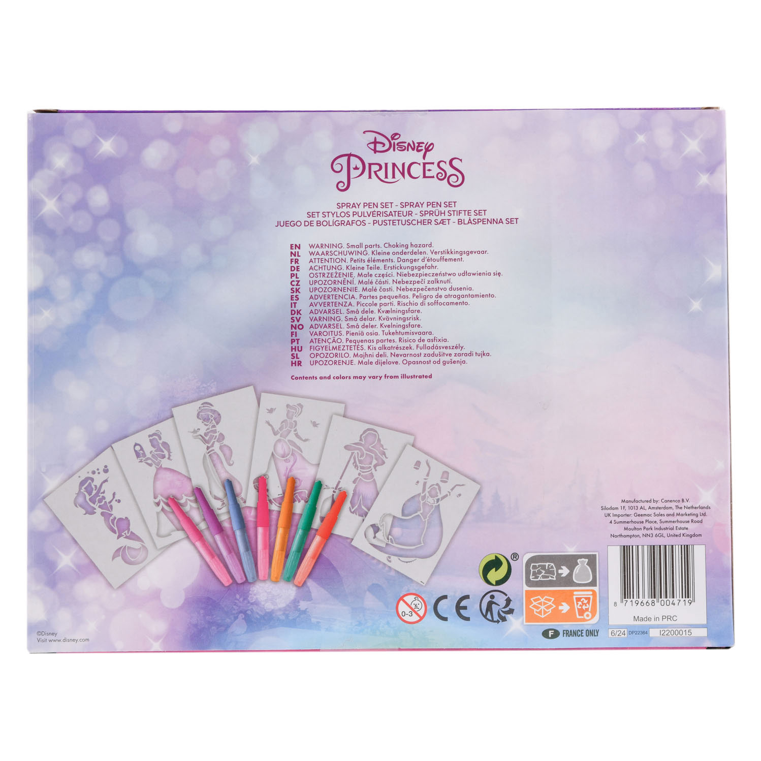 Ensemble de stylos soufflants Princesse Disney