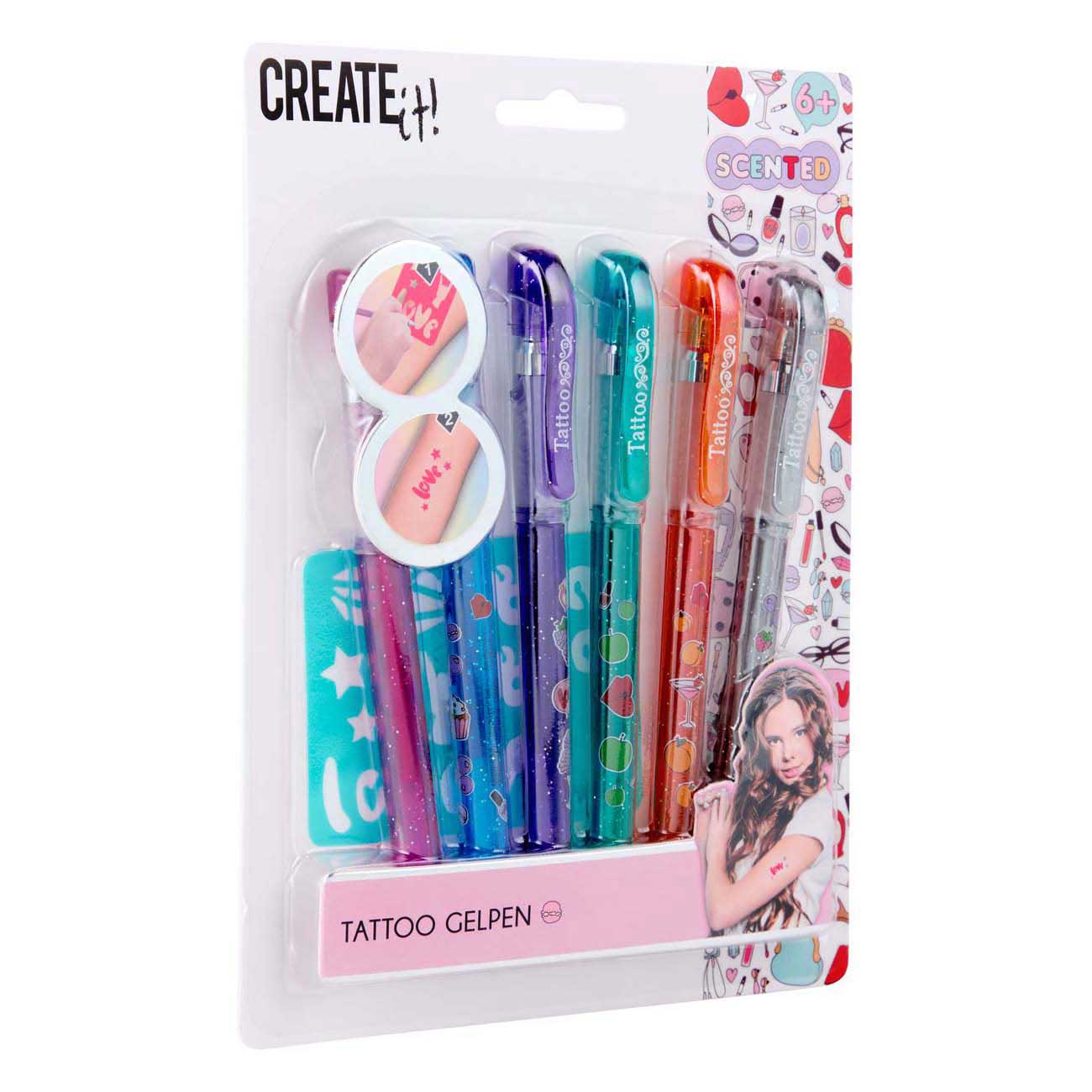 Create It! Stylos gel pour tatouage beauté, 6 pcs.