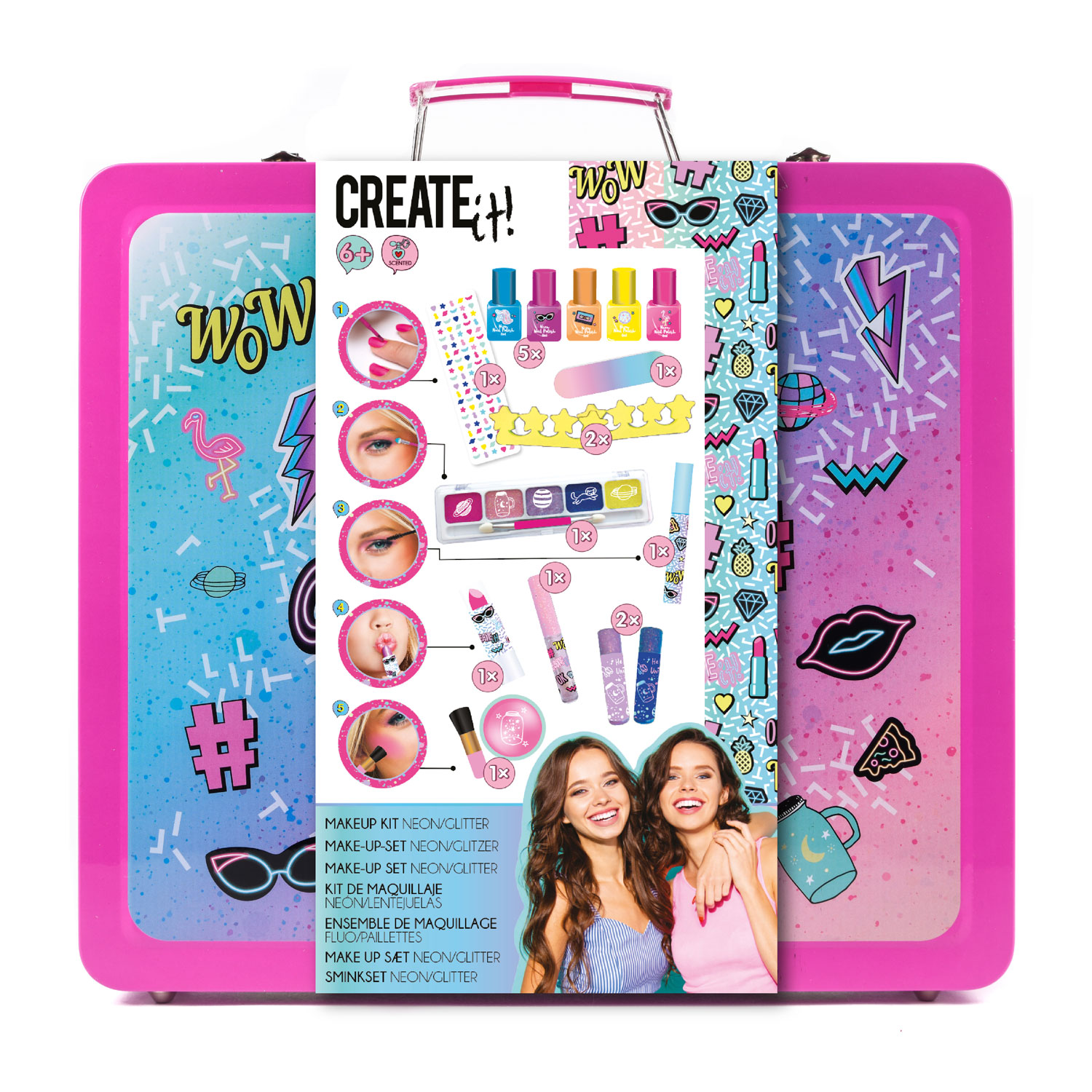 Verschrikking Vergelijkbaar Productiecentrum Create It! Make-up Set in Luxe Koffer - Neon & ... | Lobbes Speelgoed