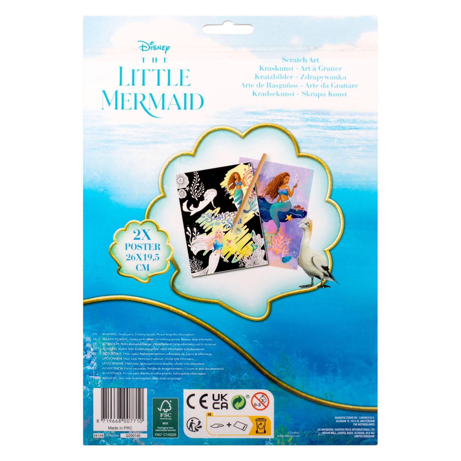 Die kleinen Mermaid -Kratzkunst-Poster