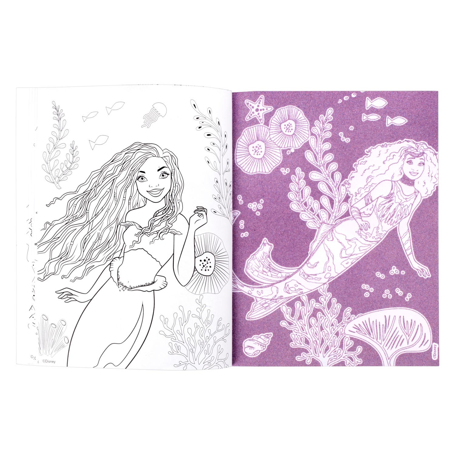 Die kleine Mermaid aus Filz, Kunst- und Malbuch
