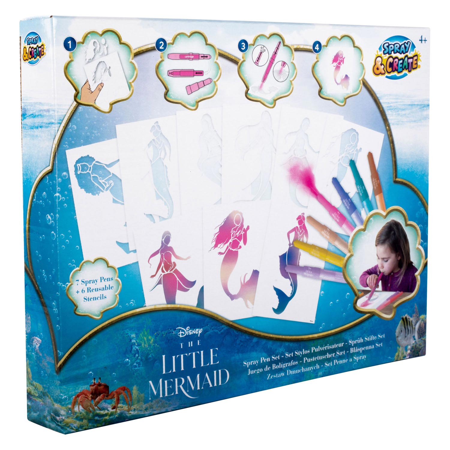 The Little Mermaid Blaaspennen Set