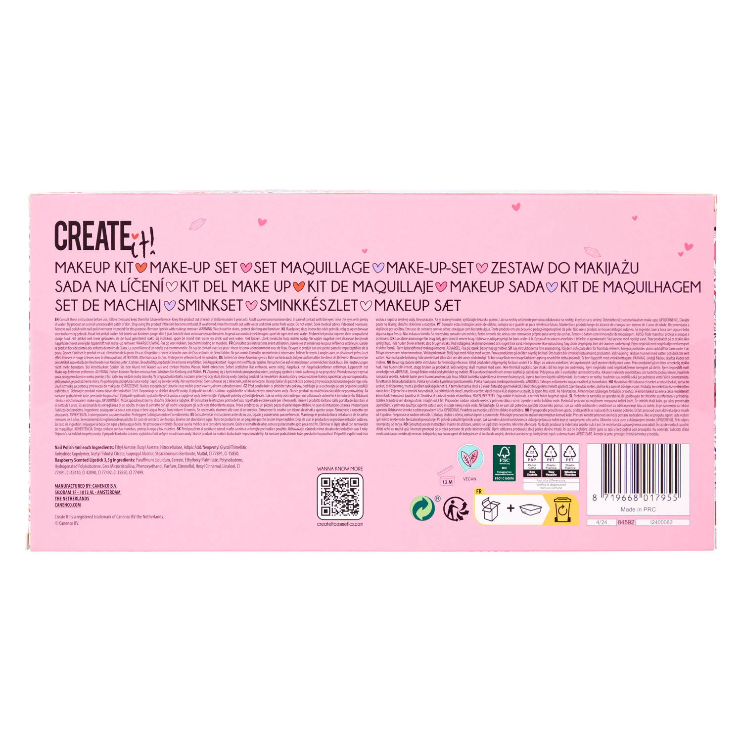 Create It! Herz-Make-up-Set Herzen