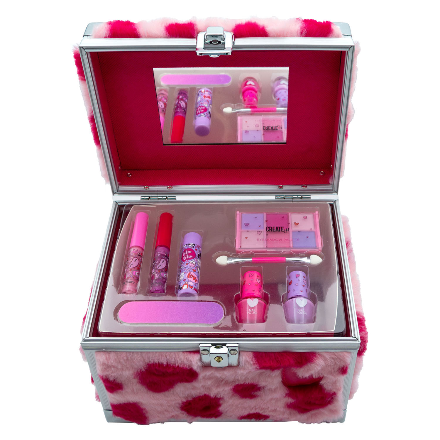 Create It! Trousse de Maquillage Coeur Fluffy Hearts