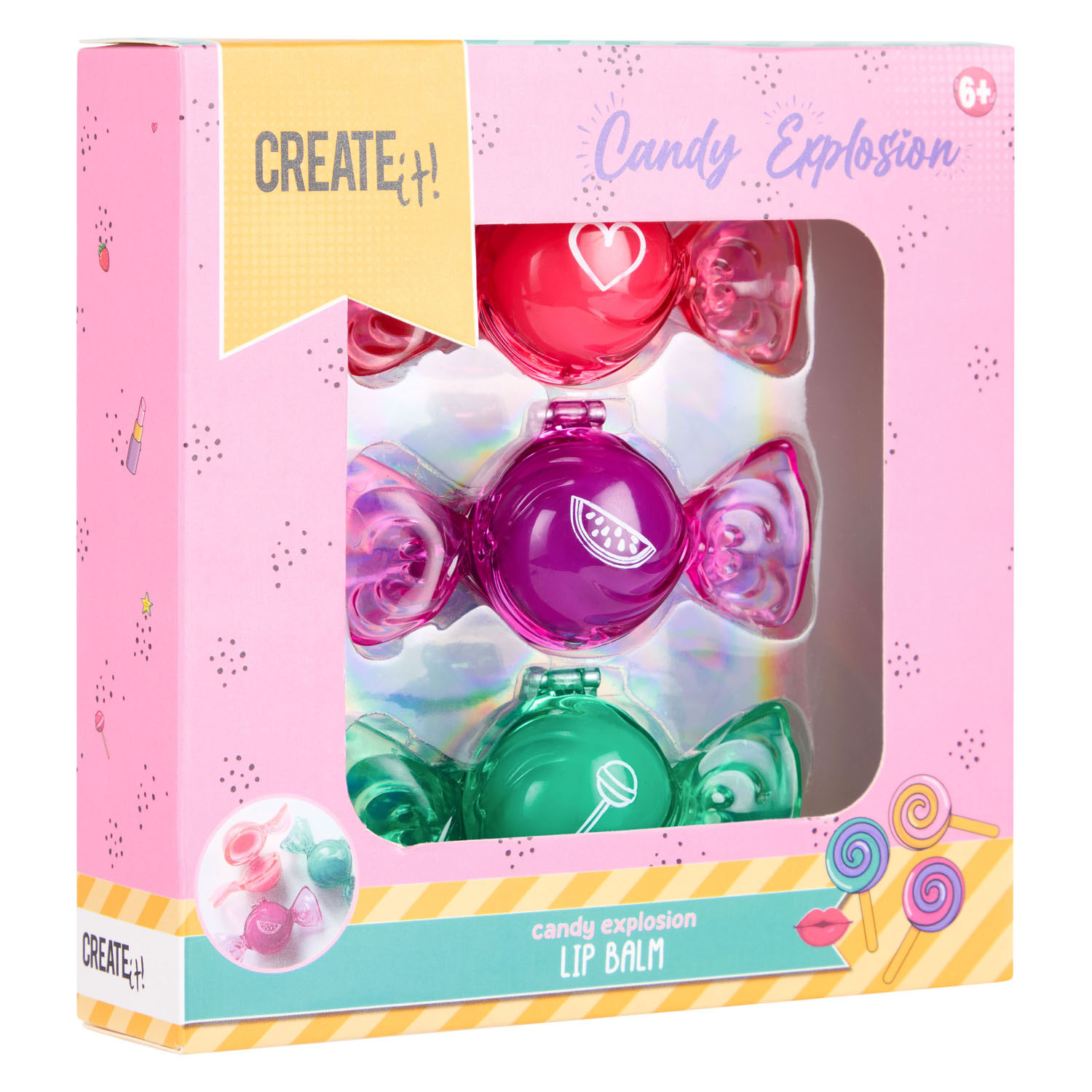 Create It! Glacière pour baume à lèvres Candy, 3 pcs.