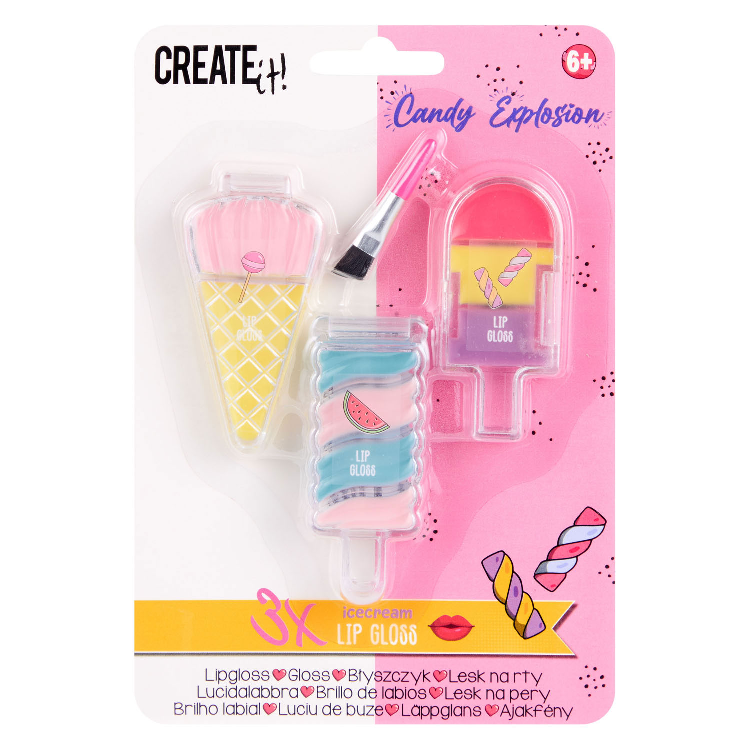 Create It! Candy Lip Gloss Ice Creams, 3 Stk.