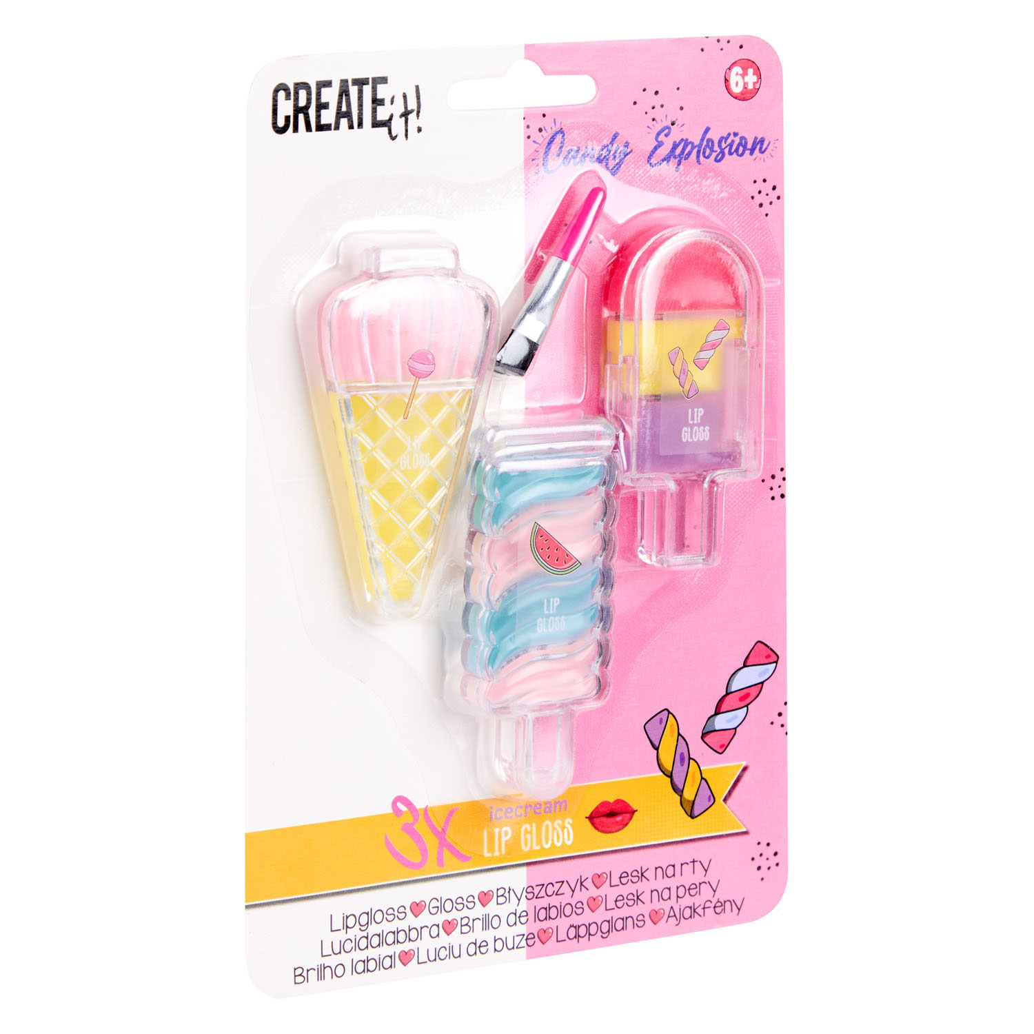 Create It! Candy Lip Gloss Ice Creams, 3 Stk.