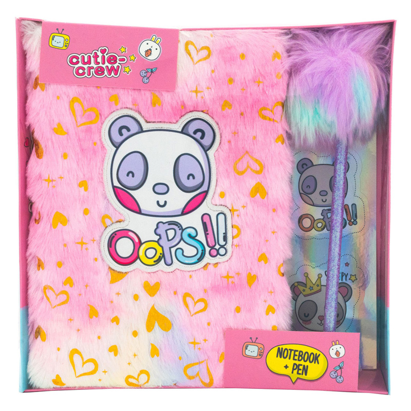 Carnet Cutie Crew avec stylo pompon