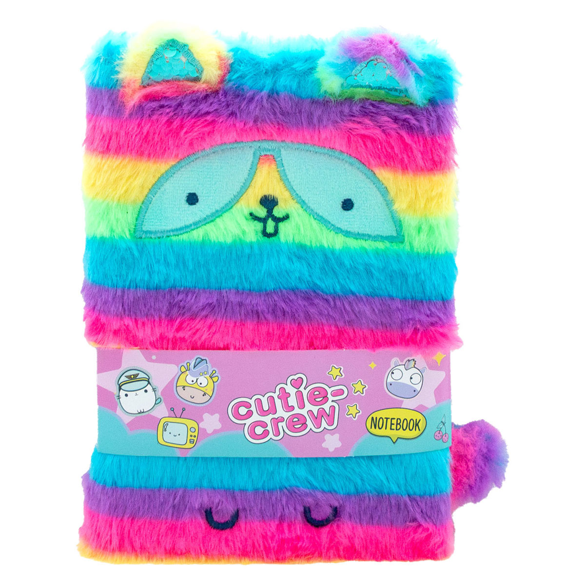 Cutie Crew Carnet en peluche arc-en-ciel