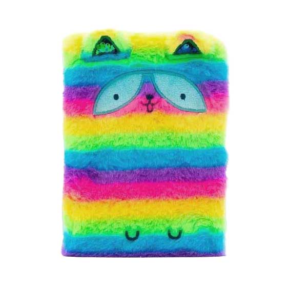 Cutie Crew Carnet en peluche arc-en-ciel